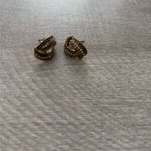 Elegant Gold and Silver Stud Earrings